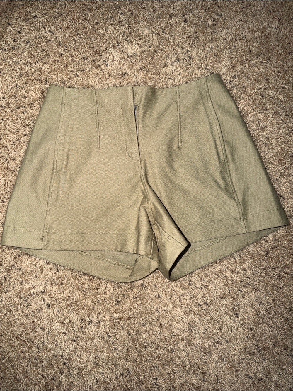 Lululemon taupe/khaki high rise tailored shorts